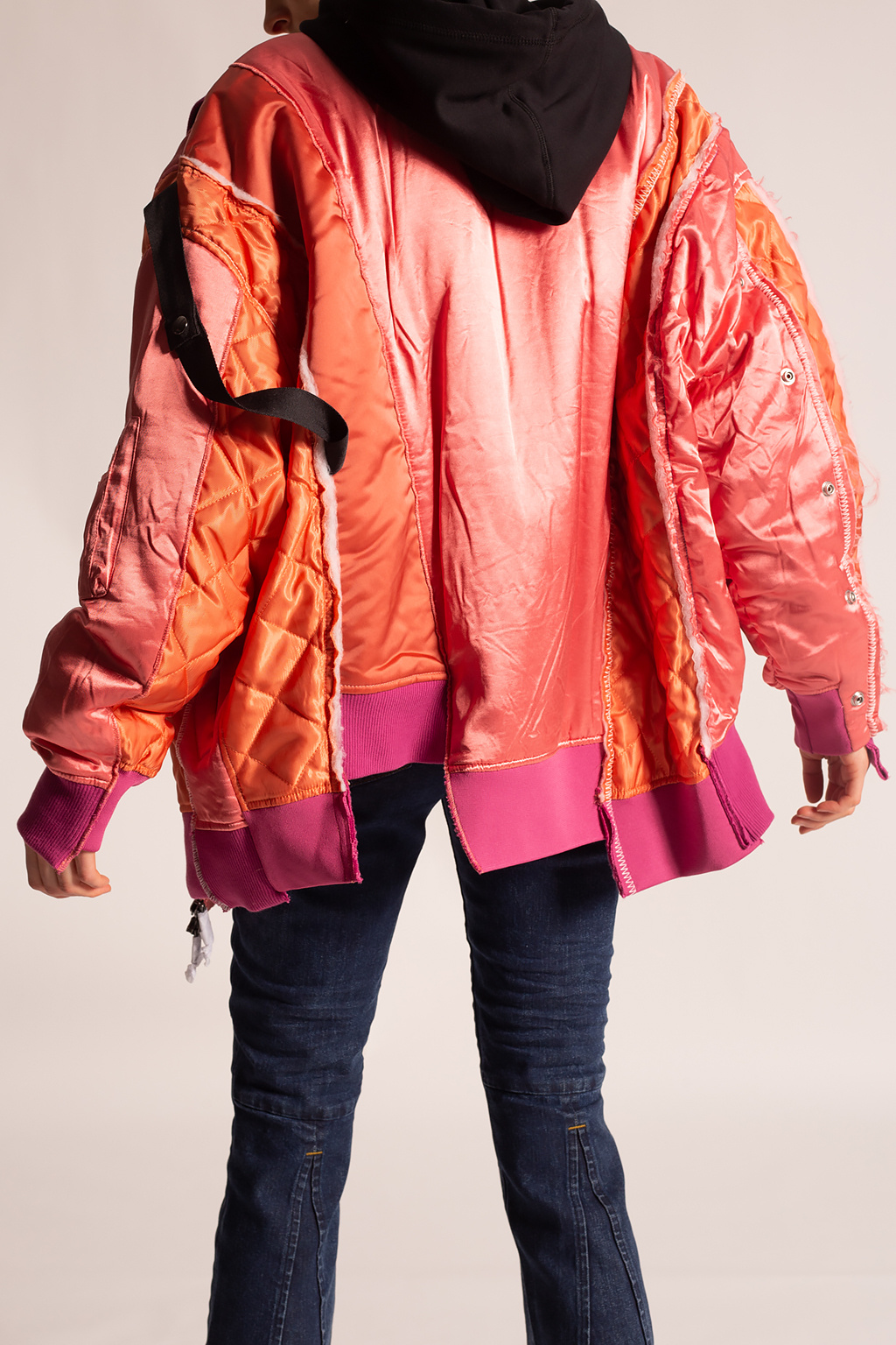 Diesel pink outlet bomber jacket